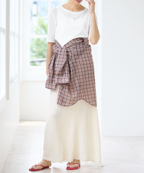 IENA(イエナ)の「シアーリブ 2セット Tシャツ(Tシャツ/カットソー・レディース・ホワイト/ブラック/ブラウン・FREE)」の21枚目の写真