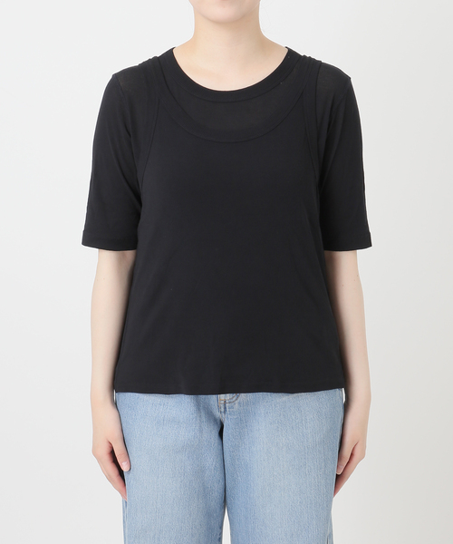 IENA(イエナ)の「シアーリブ 2セット Tシャツ(Tシャツ/カットソー・レディース・ホワイト/ブラック/ブラウン・FREE)」の15枚目の写真