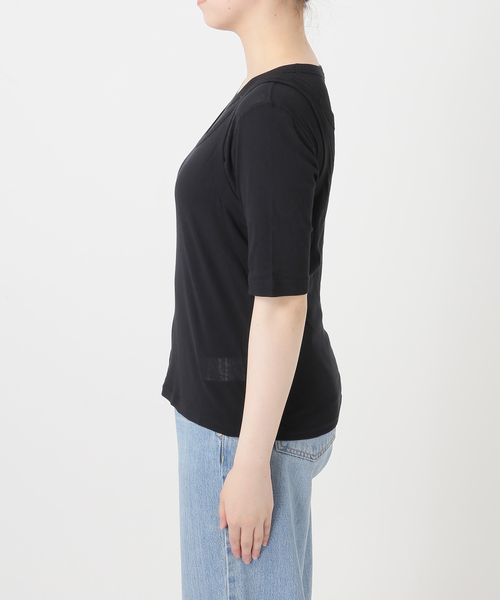 IENA(イエナ)の「シアーリブ 2セット Tシャツ(Tシャツ/カットソー・レディース・ホワイト/ブラック/ブラウン・FREE)」の16枚目の写真