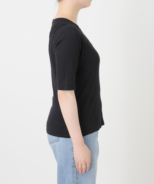 IENA(イエナ)の「シアーリブ 2セット Tシャツ(Tシャツ/カットソー・レディース・ホワイト/ブラック/ブラウン・FREE)」の18枚目の写真