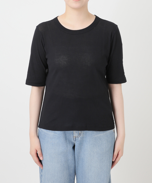 IENA(イエナ)の「シアーリブ 2セット Tシャツ(Tシャツ/カットソー・レディース・ホワイト/ブラック/ブラウン・FREE)」の9枚目の写真
