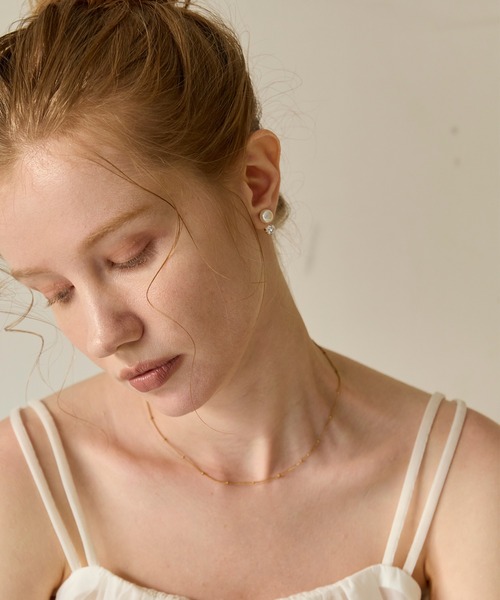 Phoebe（フィービィー）の「パール＆ビジューバックキャッチマグネットイヤリング　着脱簡単 ワンタッチ ピアス見え 結婚式二次会（イヤリング・レディース・クリア・FREE）」の7枚目の写真
