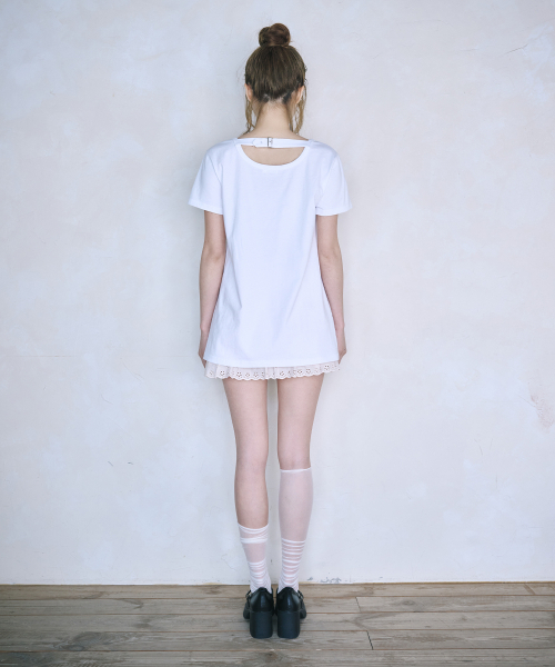 REISE MIYA（レイズミヤ）の「ナナリボンTシャツ[ホワイト]（Tシャツ/カットソー・レディース・その他・OS）」の4枚目の写真