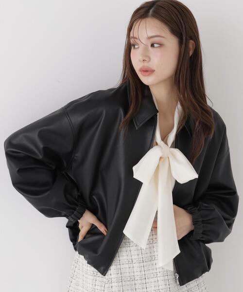 PROPORTION BODY DRESSING(プロポーションボディドレッシング)の「<a>フェイクレザーブルゾン / 1216255902(ブルゾン・レディース・ブラック/ブラウン・MEDIUM/SMALL)」の5枚目の写真