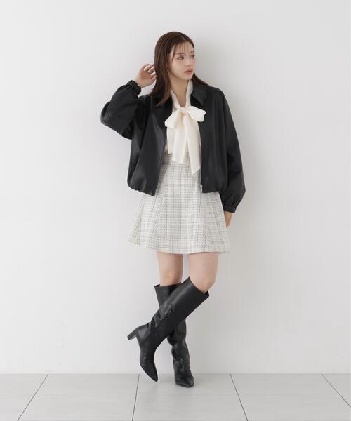 PROPORTION BODY DRESSING(プロポーションボディドレッシング)の「<a>フェイクレザーブルゾン / 1216255902(ブルゾン・レディース・ブラック/ブラウン・MEDIUM/SMALL)」の8枚目の写真