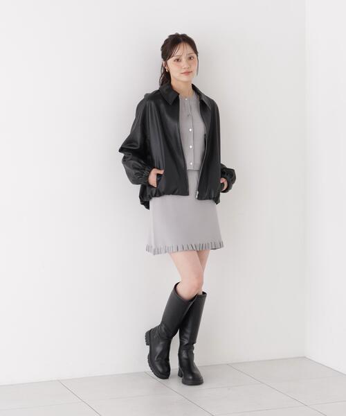 PROPORTION BODY DRESSING(プロポーションボディドレッシング)の「<a>フェイクレザーブルゾン / 1216255902(ブルゾン・レディース・ブラック/ブラウン・MEDIUM/SMALL)」の9枚目の写真