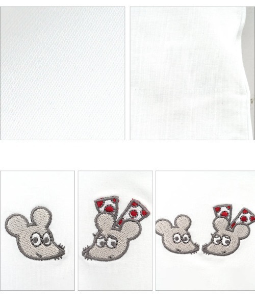 KOBE LETTUCE（コウベレタス）の「[ ねずみくんのチョッキコラボ ] 刺繍半袖Tシャツ（Tシャツ/カットソー・レディース・オフホワイト/ブラック/ブラック系1/ブラック系/ホワイト系/ホワイト系1・M）」の17枚目の写真