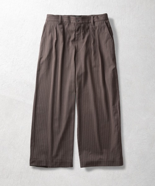 HUF(ハフ)の「STRIPE TWO TUCK TROUSER(その他パンツ・メンズ・ネイビー/ブラウン・28/34/32/30)」の15枚目の写真