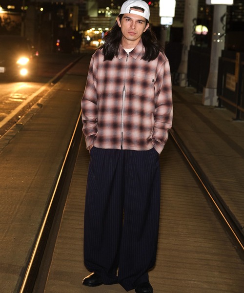 HUF(ハフ)の「STRIPE TWO TUCK TROUSER(その他パンツ・メンズ・ネイビー/ブラウン・28/34/32/30)」の14枚目の写真