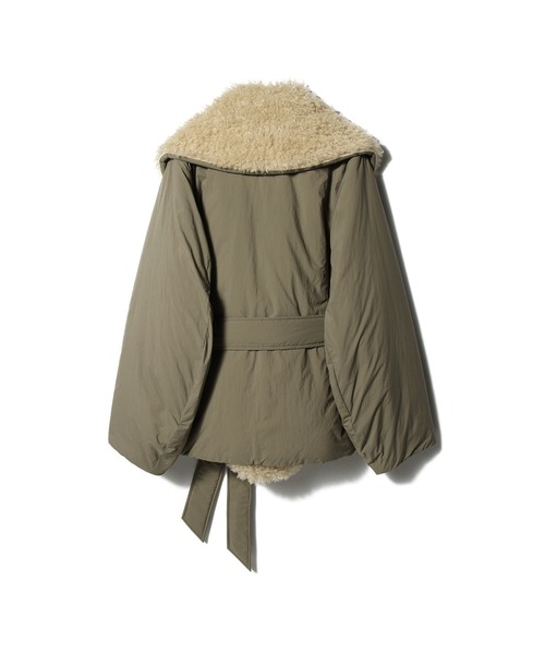 UNUS(ユナス)の「UNUS / Fur Collar Padded Coat(その他アウター・レディース・カーキ・FREE)」の5枚目の写真