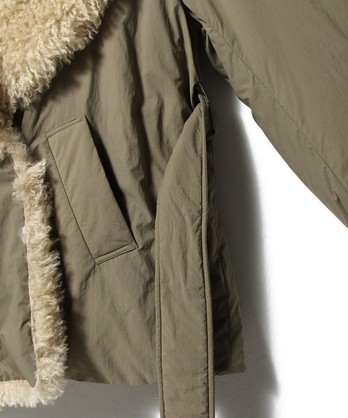 UNUS(ユナス)の「UNUS / Fur Collar Padded Coat(その他アウター・レディース・カーキ・FREE)」の7枚目の写真