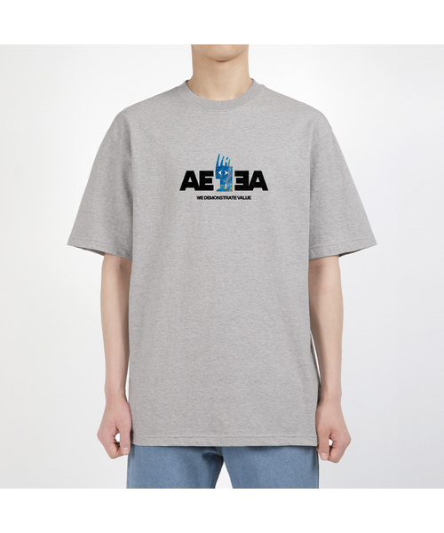 AEXEA(アクシー)の「ザコスモス 半袖Tシャツ E04BRD_ABX10219(Tシャツ/カットソー・メンズ・ブルー/ホワイト/グレー系その他/ブラック・S/XL/L/M)」の1枚目の写真