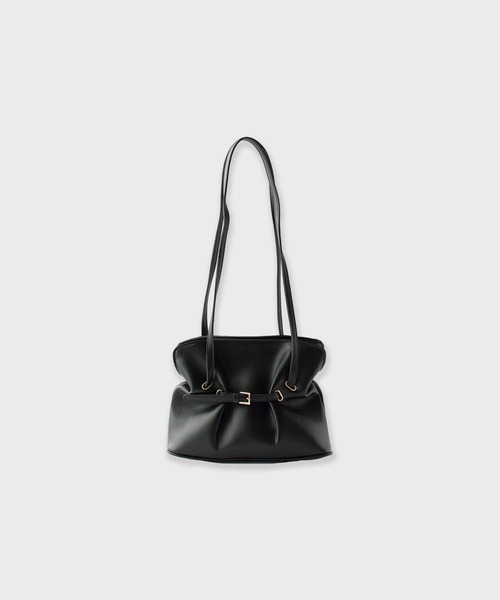 UNSTOA(アンストア)の「Faux Leather Belt Design Handbag 秋服 冬服(ハンドバッグ・レディース・ホワイト/ブラック・FREE)」の2枚目の写真
