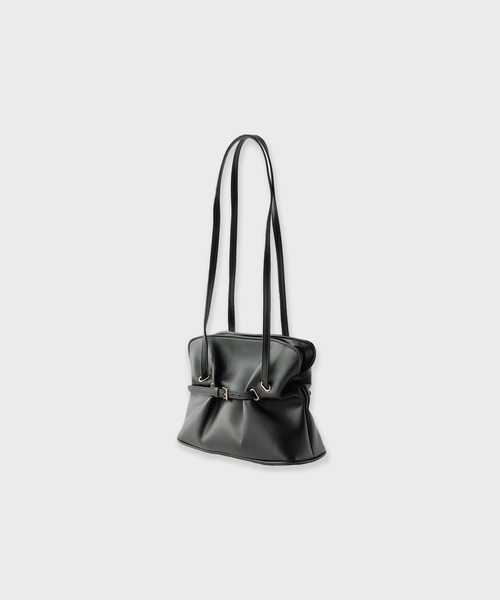 UNSTOA(アンストア)の「Faux Leather Belt Design Handbag 秋服 冬服(ハンドバッグ・レディース・ホワイト/ブラック・FREE)」の4枚目の写真