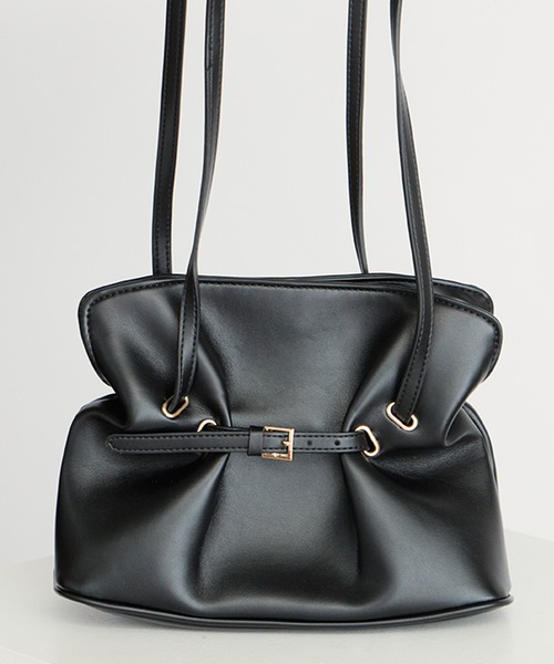 UNSTOA(アンストア)の「Faux Leather Belt Design Handbag 秋服 冬服(ハンドバッグ・レディース・ホワイト/ブラック・FREE)」の7枚目の写真