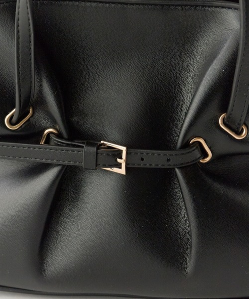 UNSTOA(アンストア)の「Faux Leather Belt Design Handbag 秋服 冬服(ハンドバッグ・レディース・ホワイト/ブラック・FREE)」の12枚目の写真