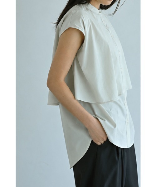 marjour（マージュール）の「【COOL】NO-IRON DOUBLE BLOUSE（シャツ/ブラウス・レディース・グレー系/ブラック・M）」の19枚目の写真