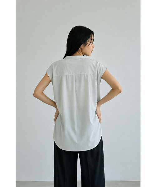 marjour（マージュール）の「【COOL】NO-IRON DOUBLE BLOUSE（シャツ/ブラウス・レディース・グレー系/ブラック・M）」の21枚目の写真