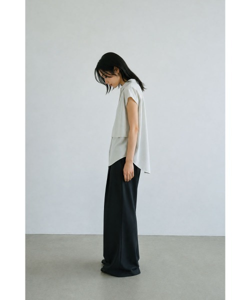 marjour（マージュール）の「【COOL】NO-IRON DOUBLE BLOUSE（シャツ/ブラウス・レディース・グレー系/ブラック・M）」の22枚目の写真