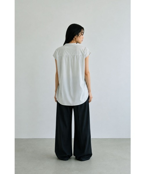 marjour（マージュール）の「【COOL】NO-IRON DOUBLE BLOUSE（シャツ/ブラウス・レディース・グレー系/ブラック・M）」の13枚目の写真