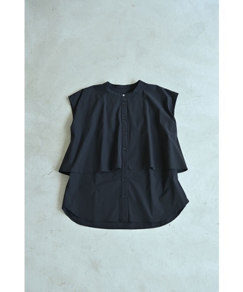 marjour（マージュール）の「【COOL】NO-IRON DOUBLE BLOUSE（シャツ/ブラウス・レディース・グレー系/ブラック・M）」の16枚目の写真