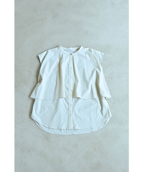 marjour（マージュール）の「【COOL】NO-IRON DOUBLE BLOUSE（シャツ/ブラウス・レディース・グレー系/ブラック・M）」の17枚目の写真