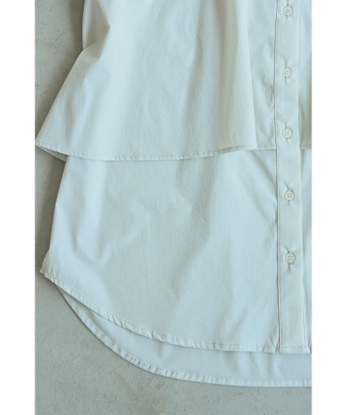 marjour（マージュール）の「【COOL】NO-IRON DOUBLE BLOUSE（シャツ/ブラウス・レディース・グレー系/ブラック・M）」の8枚目の写真