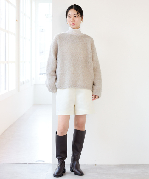 IENA(イエナ)の「サテンイージーショートパンツ(その他パンツ・レディース・アイボリー/チャコールグレー・36/38)」の20枚目の写真