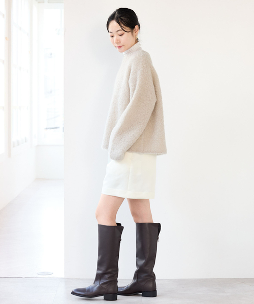 IENA(イエナ)の「サテンイージーショートパンツ(その他パンツ・レディース・アイボリー/チャコールグレー・36/38)」の13枚目の写真