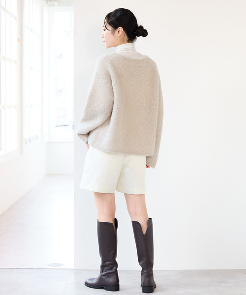 IENA(イエナ)の「サテンイージーショートパンツ(その他パンツ・レディース・アイボリー/チャコールグレー・36/38)」の14枚目の写真