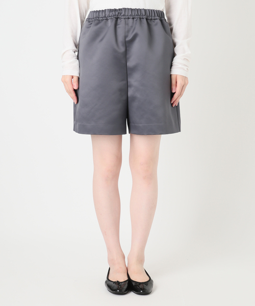 IENA(イエナ)の「サテンイージーショートパンツ(その他パンツ・レディース・アイボリー/チャコールグレー・36/38)」の5枚目の写真
