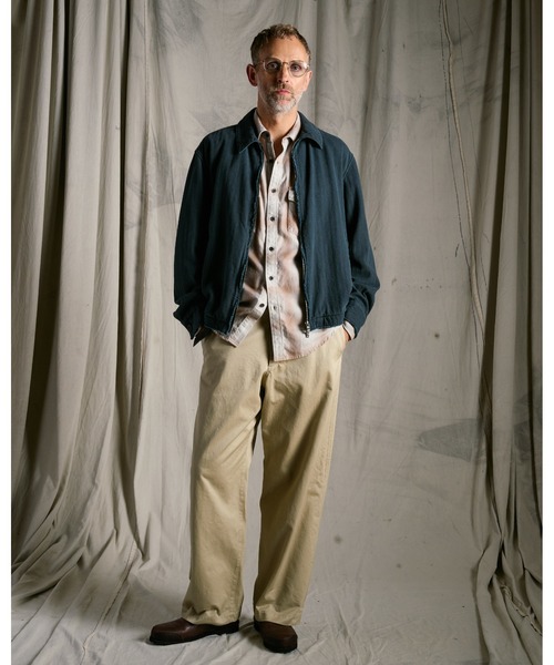 wjk(ダヴルジェイケイ)の「cotton linen herringbone aging short zip blouson(ブルゾン・メンズ・ネイビー/チャコール・X-LARGE/LARGE/MEDIUM/SMALL)」の13枚目の写真