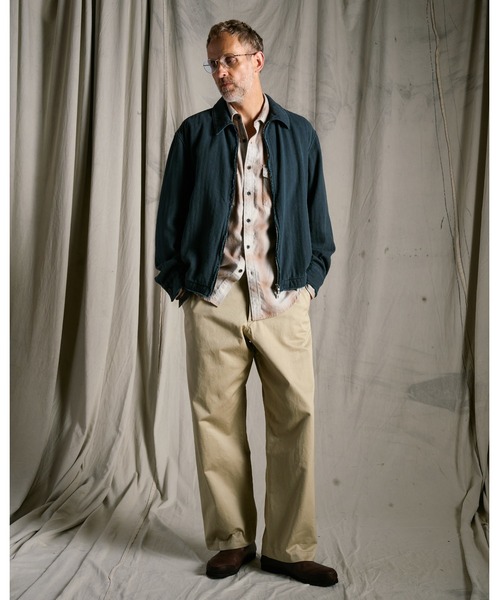 wjk(ダヴルジェイケイ)の「cotton linen herringbone aging short zip blouson(ブルゾン・メンズ・ネイビー/チャコール・X-LARGE/LARGE/MEDIUM/SMALL)」の14枚目の写真
