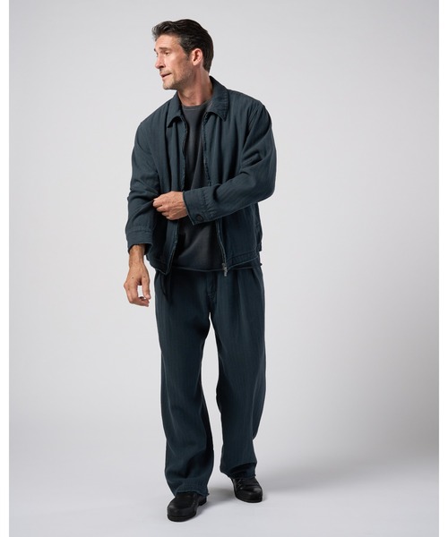 wjk(ダヴルジェイケイ)の「cotton linen herringbone aging short zip blouson(ブルゾン・メンズ・ネイビー/チャコール・X-LARGE/LARGE/MEDIUM/SMALL)」の20枚目の写真