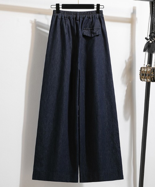 AMAJI(アマジ)の「ワイド デニムパンツ(デニムパンツ・レディース・ネイビー・LARGE/X-LARGE)」の2枚目の写真
