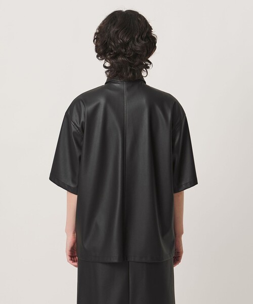 MARW UNITED ARROWS(マルゥ ユナイテッドアローズ)の「<MARW UNITED ARROWS>5分袖 レザーライク シャツ(シャツ/ブラウス・レディース・ブラック/ダークブラウン・FREE)」の9枚目の写真