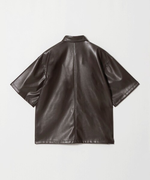 MARW UNITED ARROWS(マルゥ ユナイテッドアローズ)の「<MARW UNITED ARROWS>5分袖 レザーライク シャツ(シャツ/ブラウス・レディース・ブラック/ダークブラウン・FREE)」の11枚目の写真
