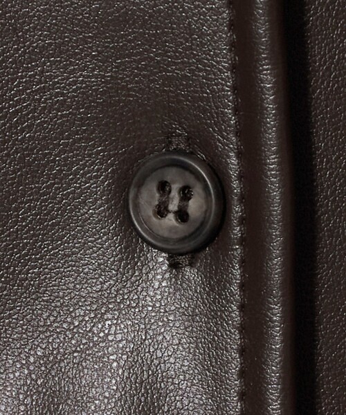 MARW UNITED ARROWS(マルゥ ユナイテッドアローズ)の「<MARW UNITED ARROWS>5分袖 レザーライク シャツ(シャツ/ブラウス・レディース・ブラック/ダークブラウン・FREE)」の14枚目の写真