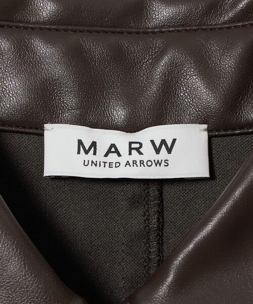MARW UNITED ARROWS(マルゥ ユナイテッドアローズ)の「<MARW UNITED ARROWS>5分袖 レザーライク シャツ(シャツ/ブラウス・レディース・ブラック/ダークブラウン・FREE)」の19枚目の写真