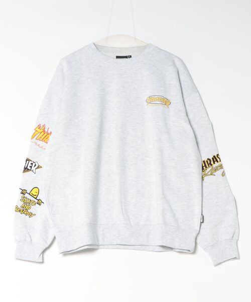 THRASHER(スラッシャー)の「Assort Logo emb CREW SWEAT/THRASHER スラッシャー クルースウェット トレーナー メンズ レディース ストリート スケーター(スウェット・メンズ・ブラック/アッシュグレー・MEDIUM/LARGE/X-LARGE)」の2枚目の写真