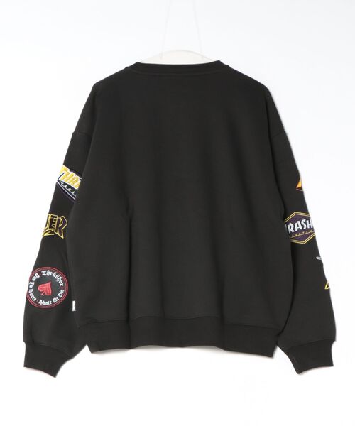 THRASHER(スラッシャー)の「Assort Logo emb CREW SWEAT/THRASHER スラッシャー クルースウェット トレーナー メンズ レディース ストリート スケーター(スウェット・メンズ・ブラック/アッシュグレー・MEDIUM/LARGE/X-LARGE)」の3枚目の写真