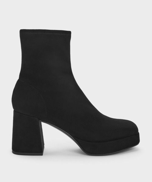 CHARLES & KEITH(チャールズ & キース)の「プラットフォーム アンクルブーツ(ブーツ・レディース・ブラック/ダークブラウン系4/ブラック系その他2・22.5cm/23cm/23.5cm/24.5cm/25cm/25.5cm)」の2枚目の写真