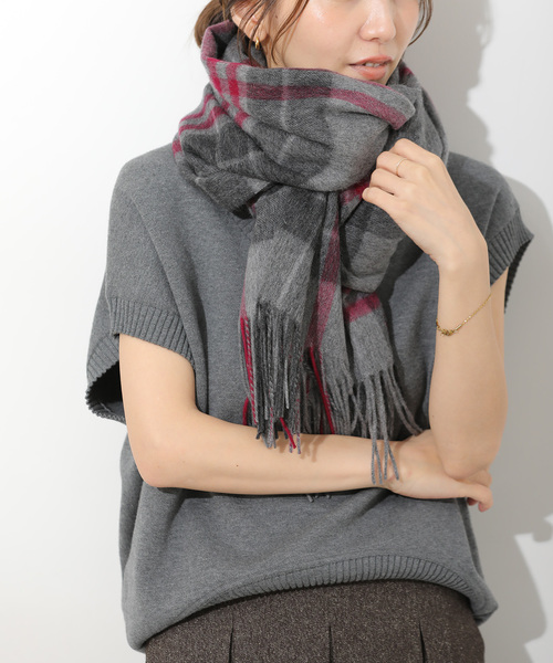 JOURNAL STANDARD relume（ジャーナルスタンダード　レリューム）の「《追加/ 新色》RELUME ウールカシミヤストール（ストール/ショール・レディース・チャコールグレー/ライトグレー/キャメル/ブルー・FREE）」の2枚目の写真