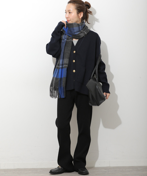 JOURNAL STANDARD relume（ジャーナルスタンダード　レリューム）の「《追加/ 新色》RELUME ウールカシミヤストール（ストール/ショール・レディース・チャコールグレー/ライトグレー/キャメル/ブルー・FREE）」の5枚目の写真