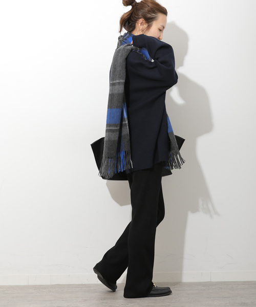 JOURNAL STANDARD relume（ジャーナルスタンダード　レリューム）の「《追加/ 新色》RELUME ウールカシミヤストール（ストール/ショール・レディース・チャコールグレー/ライトグレー/キャメル/ブルー・FREE）」の6枚目の写真