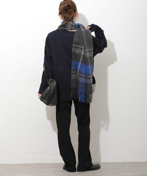 JOURNAL STANDARD relume（ジャーナルスタンダード　レリューム）の「《追加/ 新色》RELUME ウールカシミヤストール（ストール/ショール・レディース・チャコールグレー/ライトグレー/キャメル/ブルー・FREE）」の7枚目の写真
