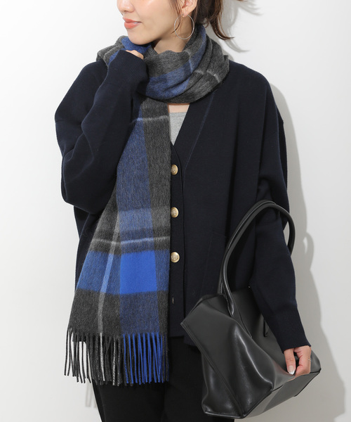 JOURNAL STANDARD relume（ジャーナルスタンダード　レリューム）の「《追加/ 新色》RELUME ウールカシミヤストール（ストール/ショール・レディース・チャコールグレー/ライトグレー/キャメル/ブルー・FREE）」の8枚目の写真