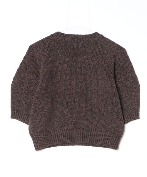 anuke（アンヌーク）の「Halfsleeve Raglan Knit 62620506（ニット/セーター・レディース・オフホワイト/ブラウン・FREE）」の3枚目の写真