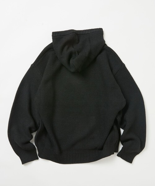 FREAK'S STORE(フリークスストア)の「限定展開 リラックスフィット ワンポイントロゴ プルオーバー ニット パーカー(ニット/セーター・メンズ・チャコールグレー/ブラウン/ネイビー/ブラック・SMALL/MEDIUM/LARGE)」の12枚目の写真