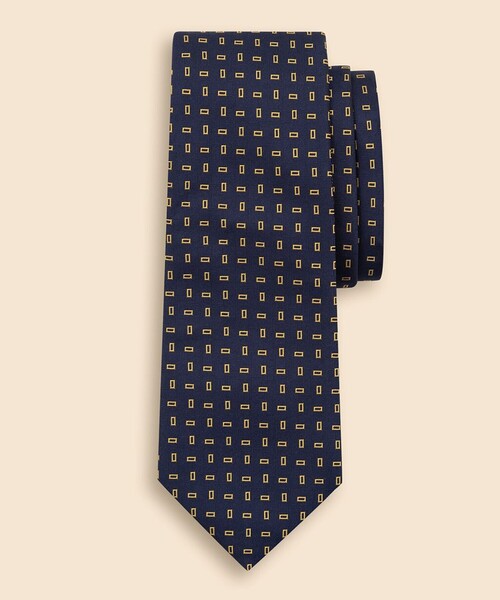 BROOKS BROTHERS(ブルックスブラザーズ)の「シルク レクタングルモチーフ ジャカードタイ(ネクタイ・メンズ・バーガンディー/ネイビー/グリーン・ONE SIZE)」の1枚目の写真